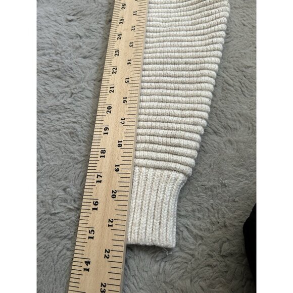 Madewell Tan Side-Button Turtleneck chunky knit sweater cotton wool size XXS - Picture 6 of 11